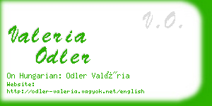 valeria odler business card